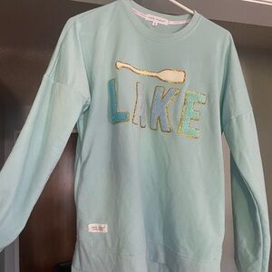 Simply Southern Light Blue 'Lake' Sweatshirt